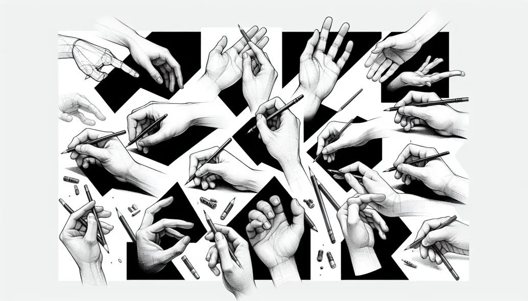 Hand drawing demonstration and anatomy study