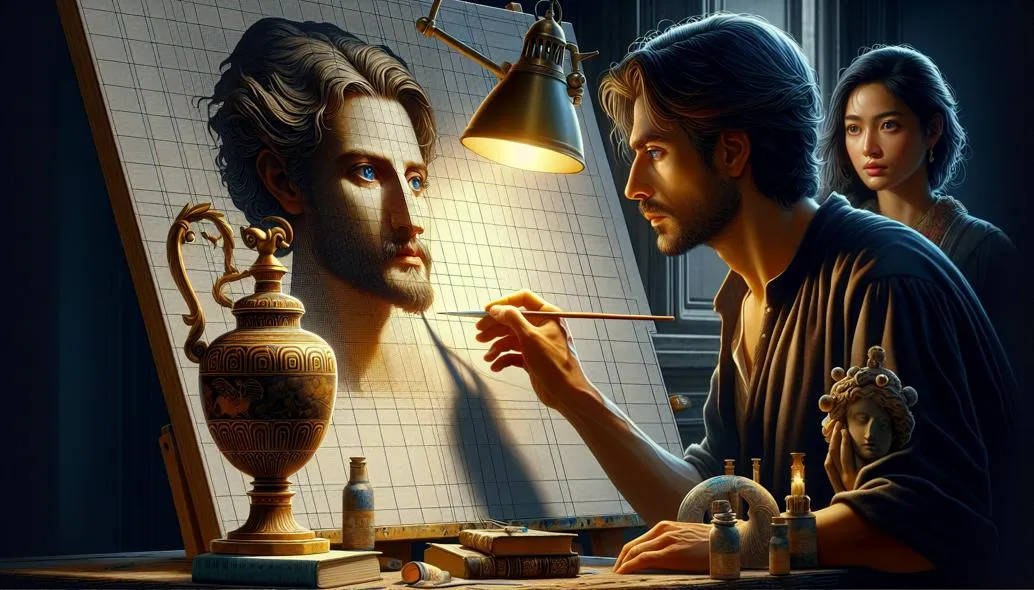 Mastering Light and Shadow with the Grid Drawing Technique