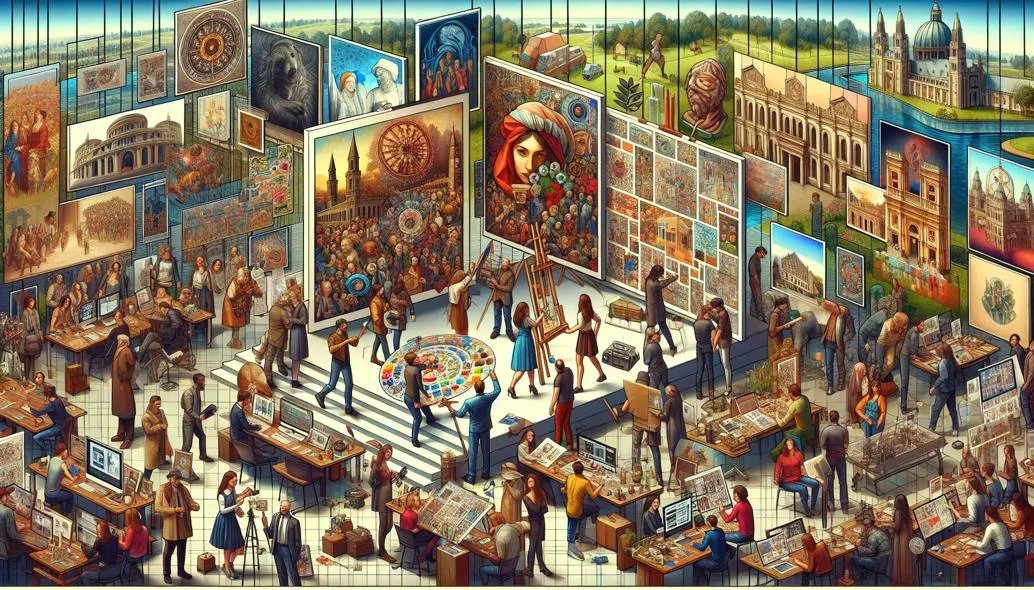 Professional concept art grid technique demonstration