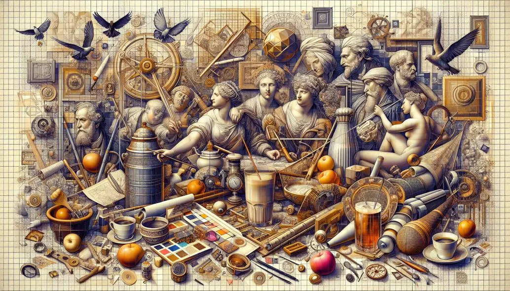 Artist demonstrating gesture drawing technique for dynamic figure poses