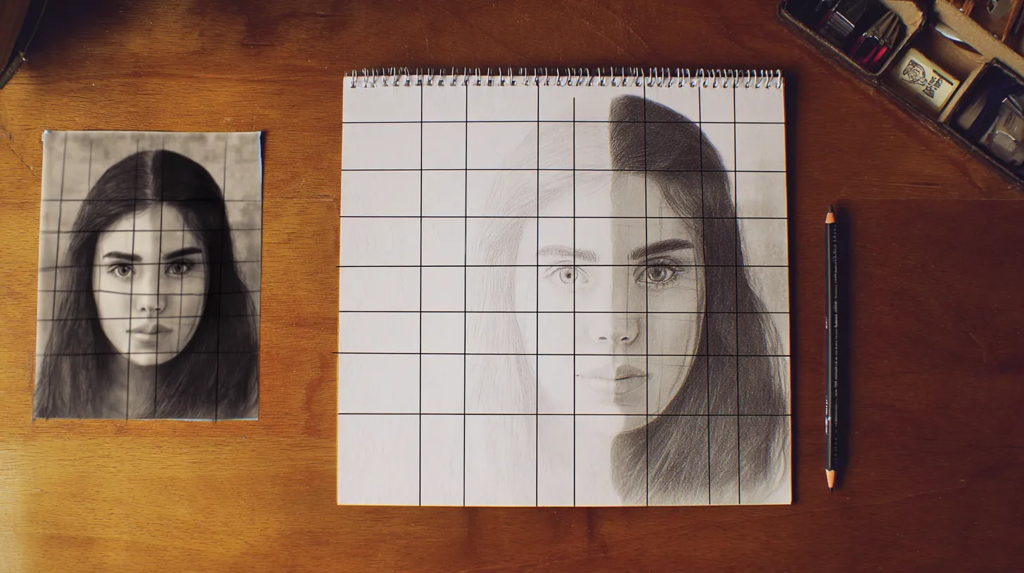 Before and after comparison showing improvement using grid method