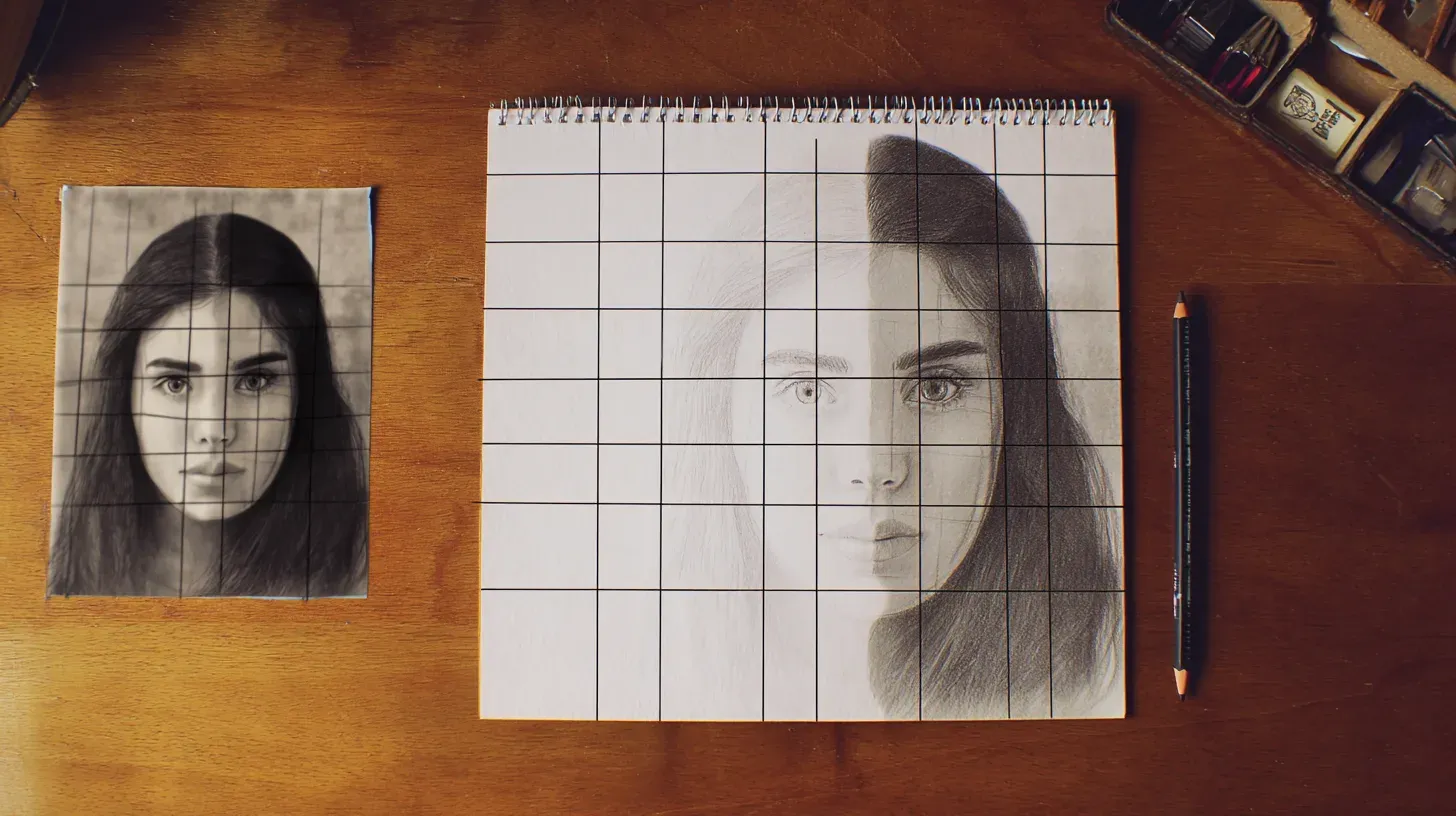 Before and after comparison showing improvement using grid method