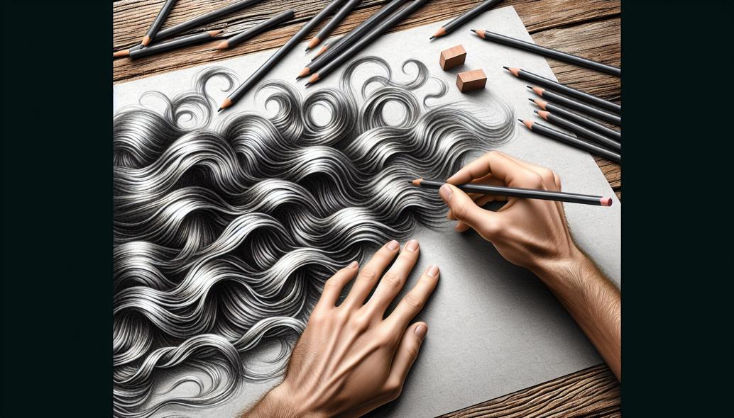 Drawing realistic hair with graphite pencils