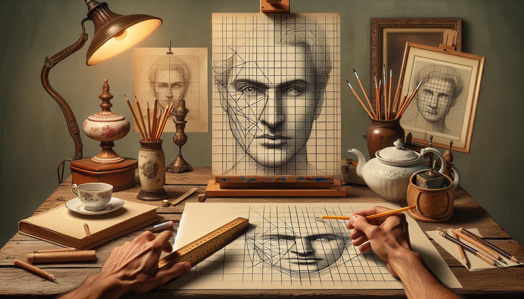 How to Use the Grid Technique to Improve Proportions in Portrait Drawing