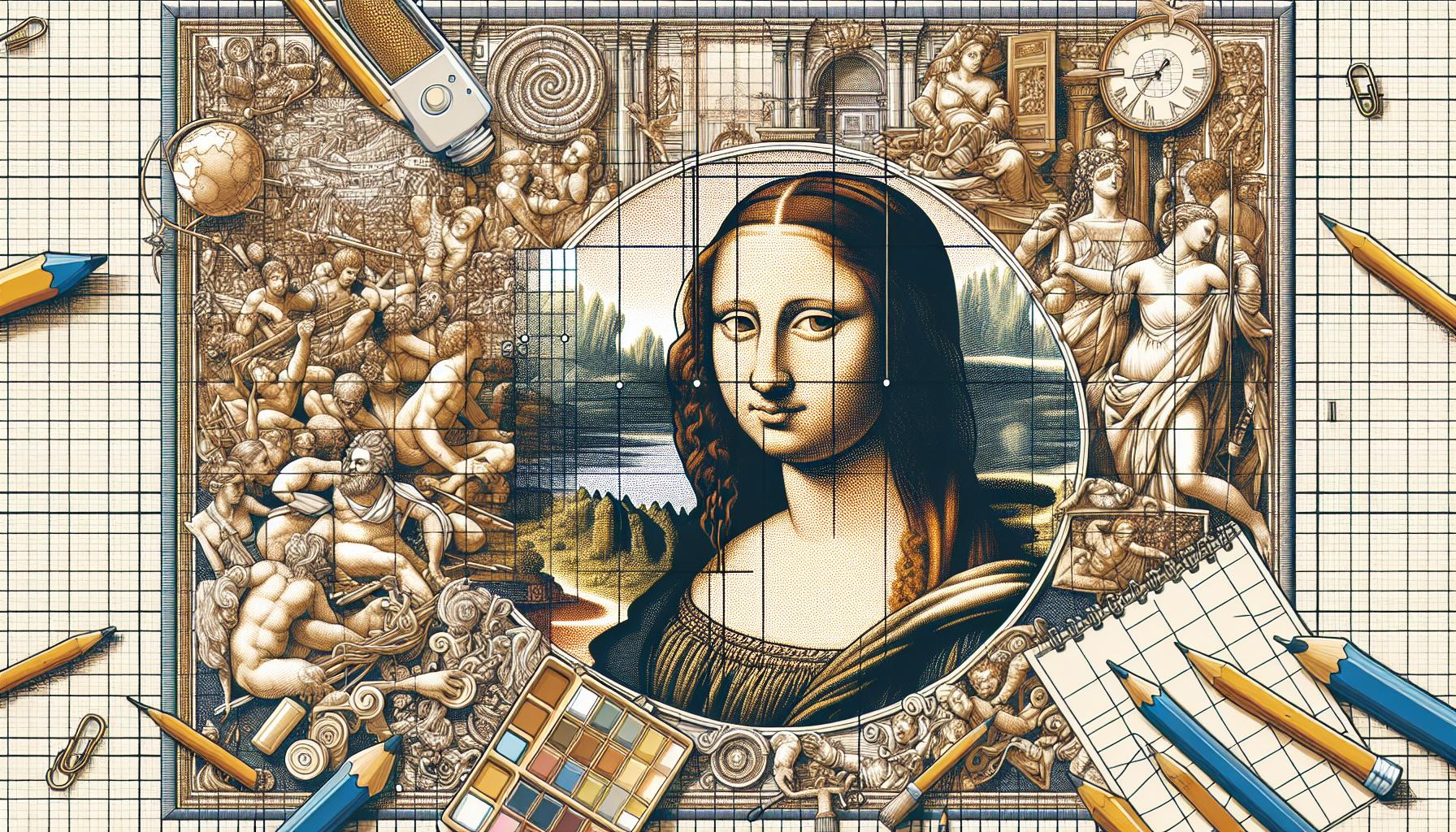 Breaking Down Complex Drawings with Grids for Easier Reproduction