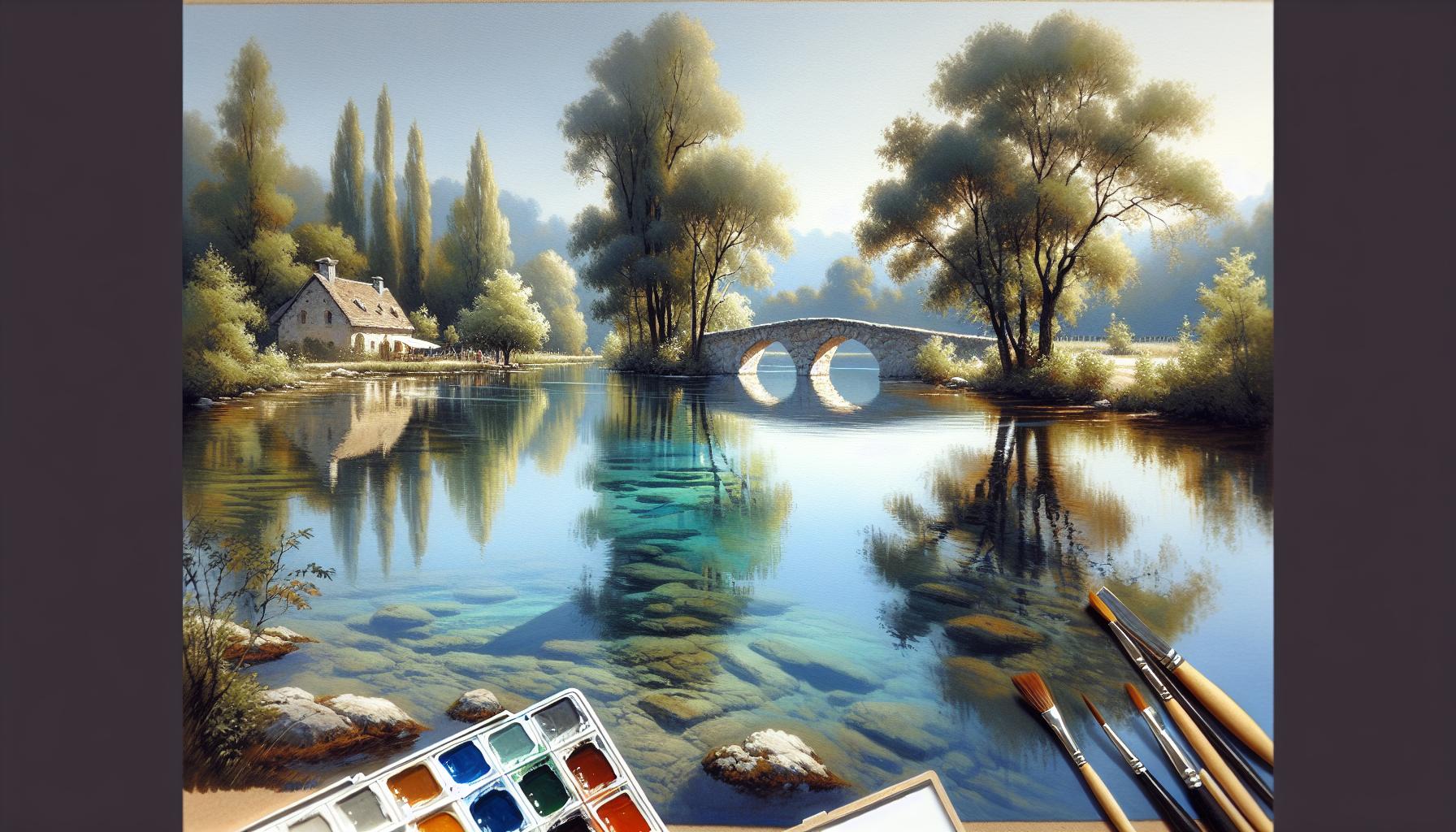 How to Paint Reflections on Water with Gouache