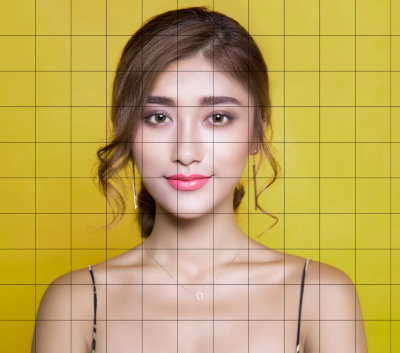 create grid on portrait for drawing